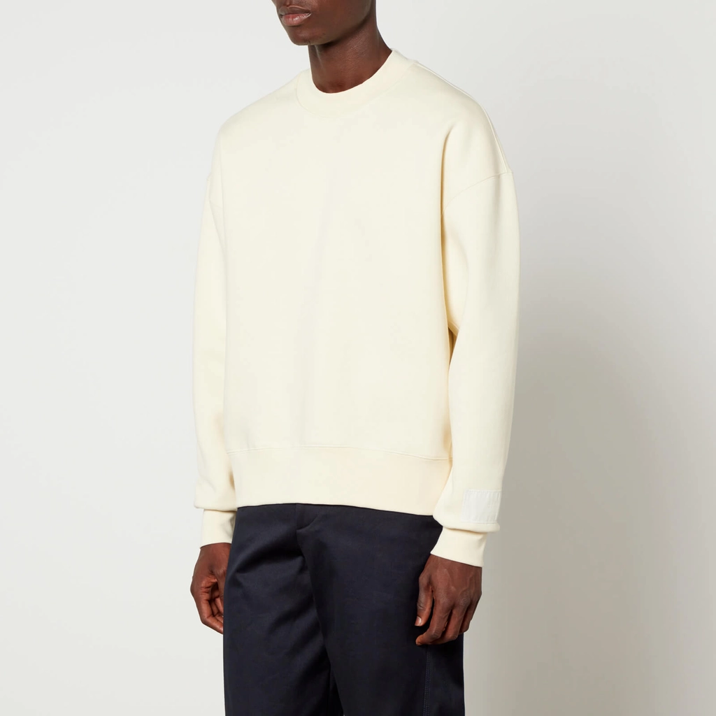 AMI Paris Logo-Appliquéd Organic Cotton-Blend Sweatshirt - S